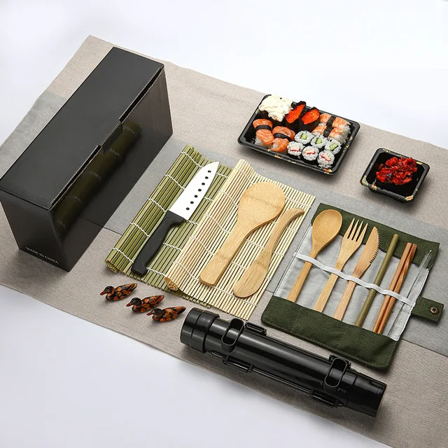 Kit Per Sushi Fai Da Te - 21 Pezzi Con Stampi, Rulli E Accessori Per Principianti - Foto 5