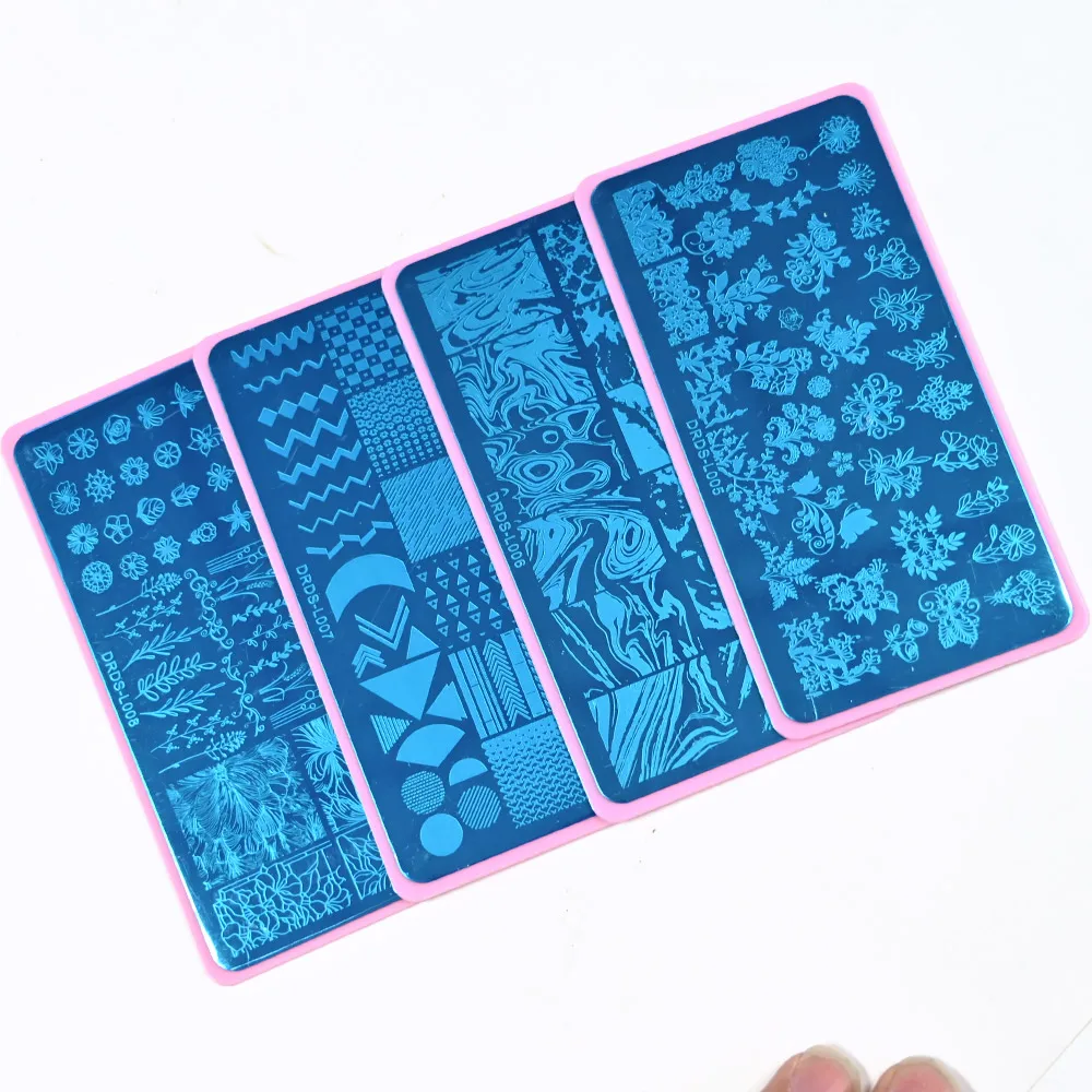 6X12cm Stainless Steel Nail Art Stamping Plate - DIY Nail Print Stencils