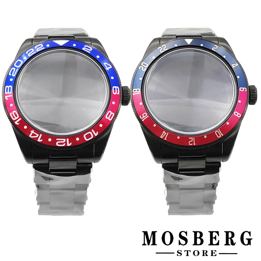 

39 мм, черные часы, ремешок для часов, Безель, купольное сапфировое стекло, твердая нержавеющая сталь для часов NH35 NH36, запчасти для часов