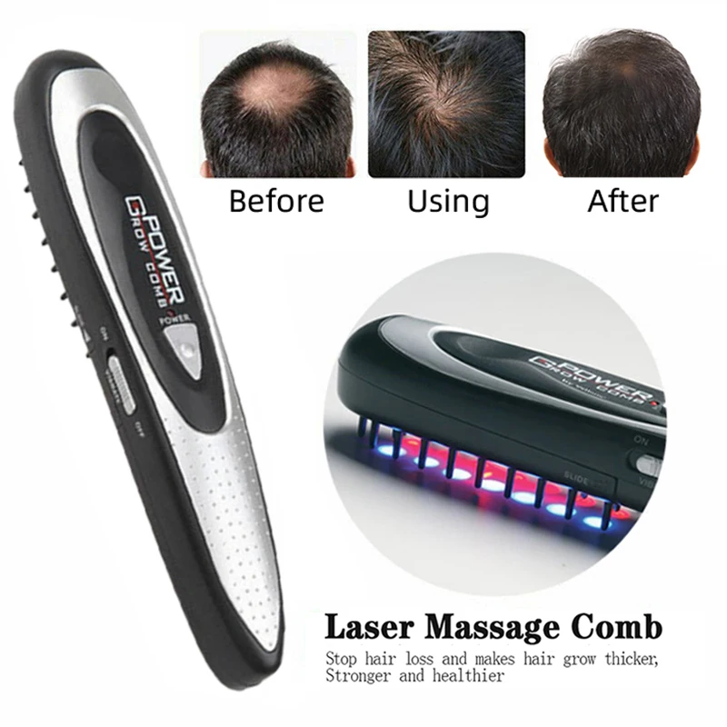 Infrared Massage Laser Electric Comb Hair Growth Care Anti Hair Loss Treatment Regrowth Restoration Brush