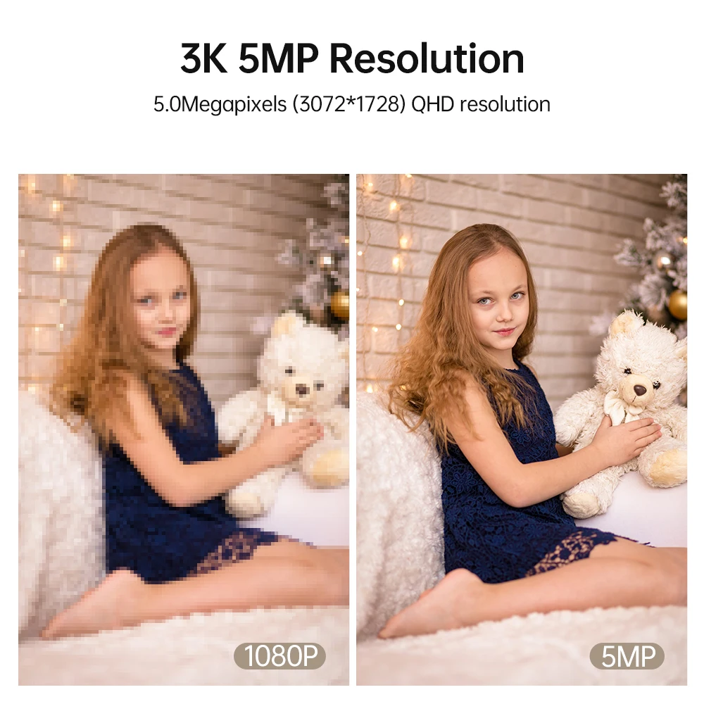 5MP WiFi Camera Baby Monitor 3K Pan-Tilt IP Cam Smart AI Detection Smart Home 24/7 Video Surveillance Cameras Foscam security camera