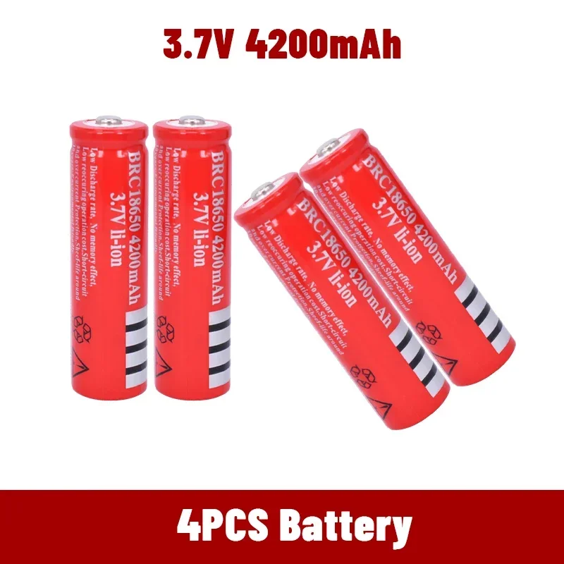 

2024 New Original 18650 3.7V 4200 Mah Free Shipping Rechargeable Battery Lithium Ion 18650 EverFire Flashlight Battery+Charger