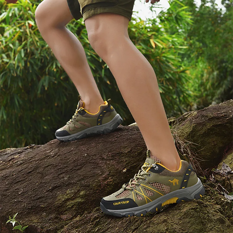 SMS Hiking Shoes Men Mountain Tracking Shoes Sport Shoes Outdoor Breathable Jogging Trekking Sneakers Male Shoes Adult Plus Size