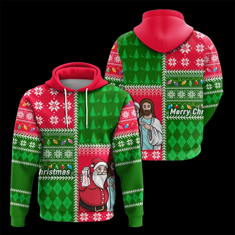 

3D Printing Christian Jesus Hoodies For Men Children Fashion Streetwear Hooded Sweatshirts Winter Harajuku Hooded Hoody Clothes