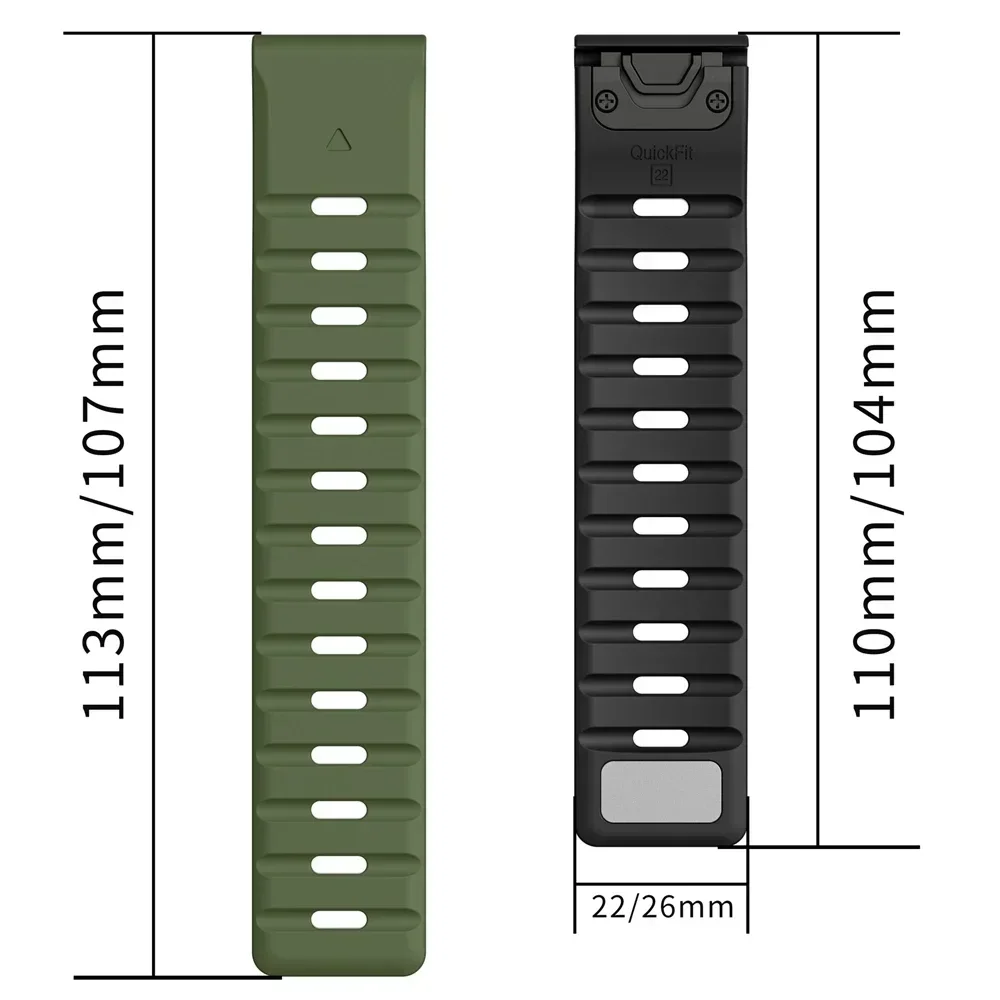 Magnetic Silicone QuickFit Watch Strap – Universal Fit, 26mm & 22mm