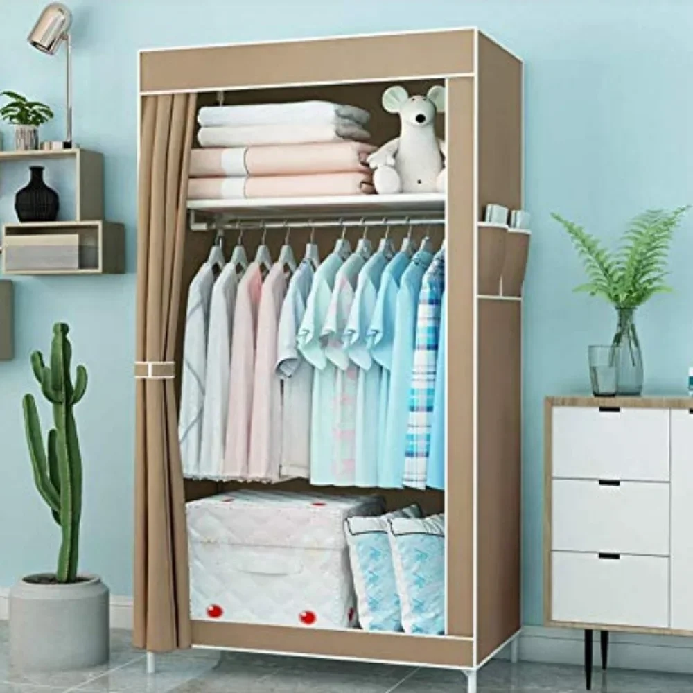 Simple Wardrobe Foldable Dustproof Garderobe Portable Storage Cabinet Bedroom Minimalist Wardrobes Fabric Cloth Closet Organizer