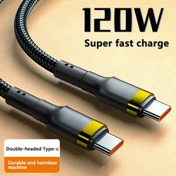 120W Fast Weave USB - C to USB - C Charger with High - Speed Power Delivery, Available in 2m and 1.5m Lengths - 25cm (Gold)