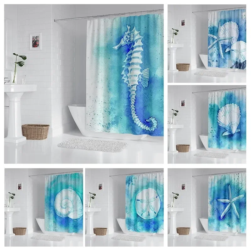 

House hold waterproof fabric household shower curtain accessories shower curtain 240 * 200 home marine style shower curtain