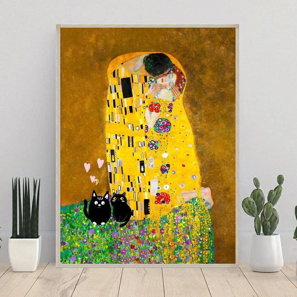 Description Picture 4 of itemFunny Cute Black Cat 5D DIY Diamond Painting Mosaic Famous Paintings Van Gogh Monet Embroidery Cross stitch Picture Home Decor