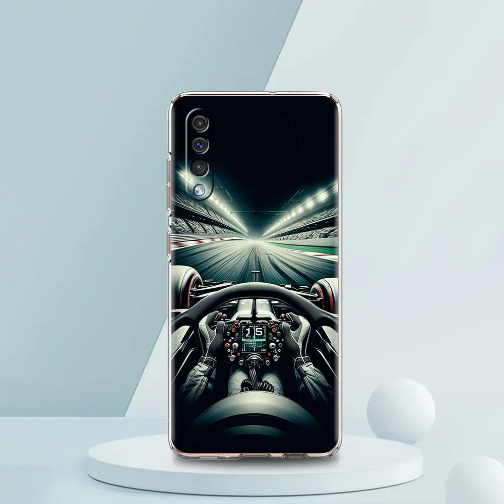 Transparent Phone Case with Nurburgring F1 Circuit Pattern - Soft TPU Cover