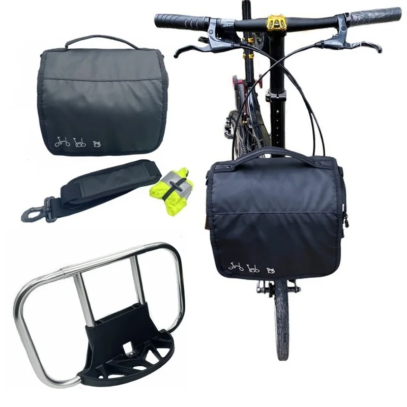 Folding Bike Front Bags Panniers Use For Brompton Bicycle Handbag