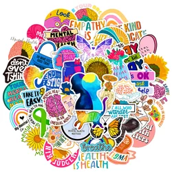 Mental Health Awareness Aesthetic Sticker Set - 50 Pcs for Laptop, Phone, Fridge & Room Decor (50pcs Mental Health)