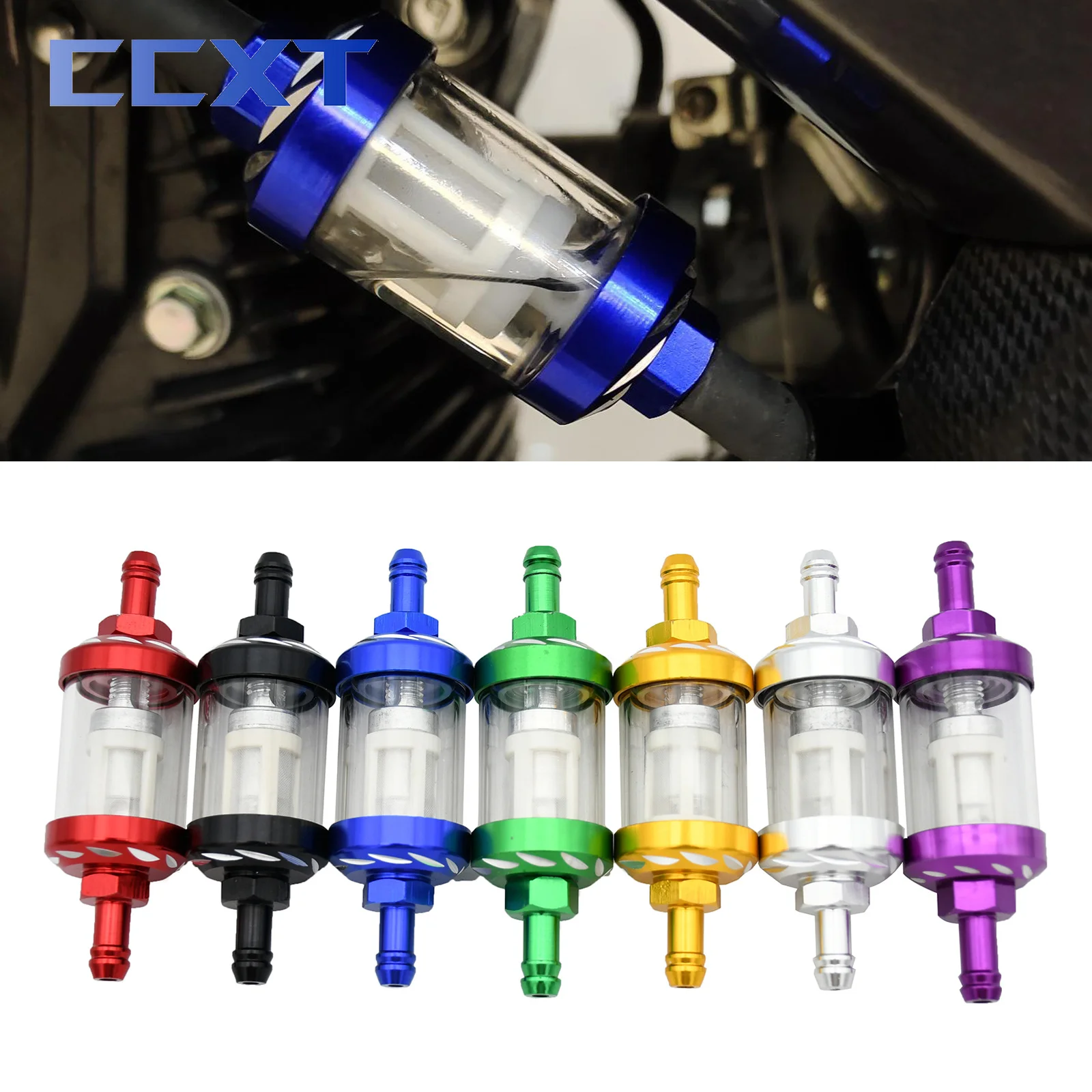 가스 연료 가솔린 오일 필터 교체 연료 필터, ATV 가와사키 KTM 야마하 혼다 CRF 250R 450R 250X 450X 250RX 450RX 용, 8mm