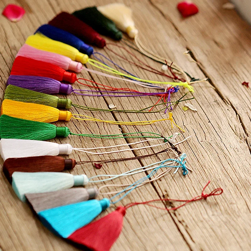 10 Pieces 8cm Silk Tassels - DIY Earring & Jewelry Making Supplies In Multiple Colors - View #12