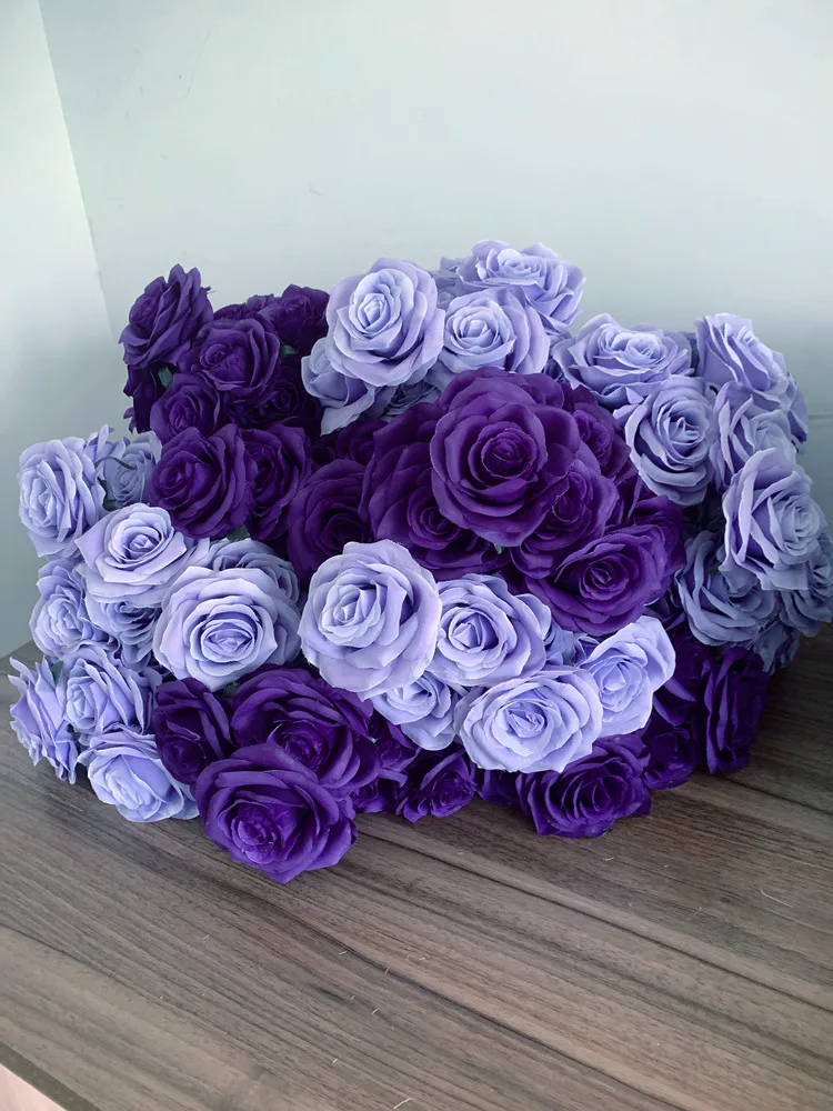Waipfaru Rose Artificiali Viola - 16 Rose Finta Seta Per Decorazione - Foto 11