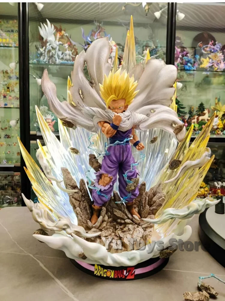 

41cm Dragon Ball Z Son Gohan Figure Super Saiyan 2 Gk Dbz Cell Anime Figures Statue With Led Light Collect Model Decor Doll Gift