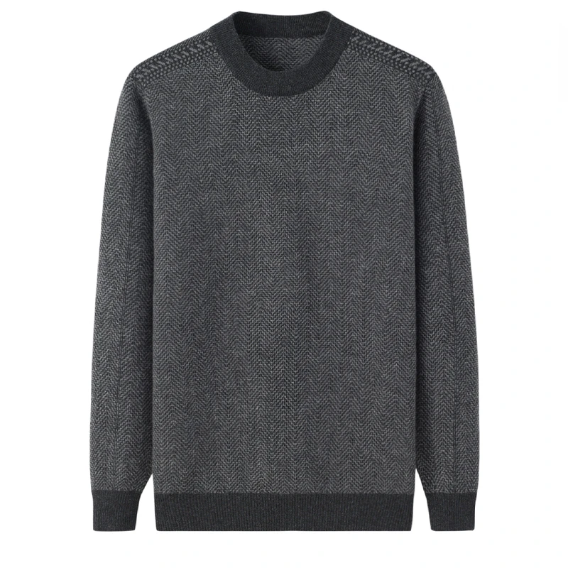 Winter-Men-Sweater-100-Cashmere-Warm-Pullover-O-Neck-Computer-Knitted ...