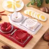 Multifunctional Egg Slicers 2-in-1 Egg Cutter Stainless Steel PP Base Cutter Mold Kitchen Gadget For Home Kitchen Picnic Camping 6