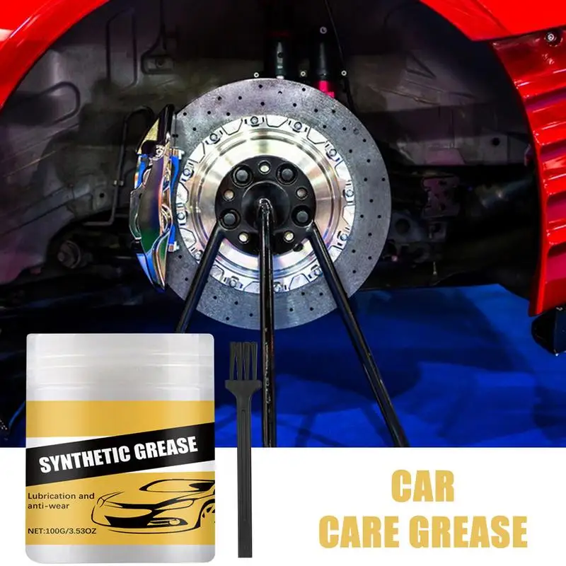 Car Care Synthetic Grease 100g Brake Grease With Brush Waterproof Automotive Lubricant For Gear Bearings Chains