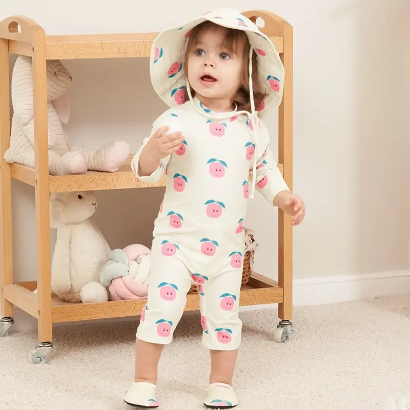 Baby Swimwear Children One-piece Swimsuit Sunscreen Quick-drying Bathing Suit for Kids Korean Boys Girls Surf Clothes kids swimsuits
