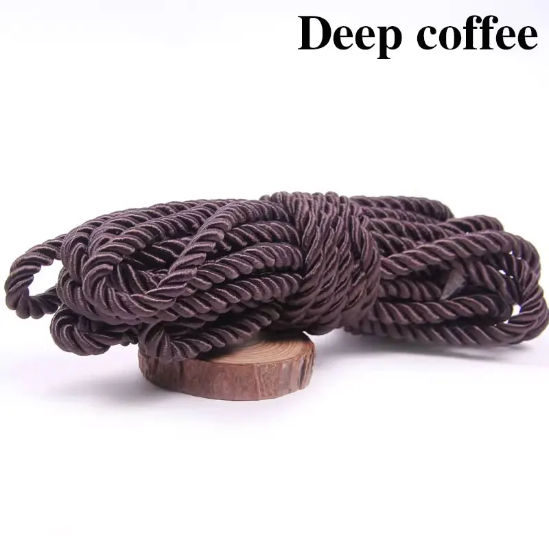 Luxurious Twisted Satin Cord for DIY Crafts & Home Decor - 5mm Braided Decorative Rope