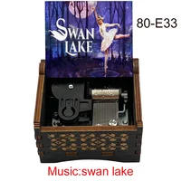 Swan Lake Music Box 18 Note Windup Clockwork Mechanism Wood Music Box for Kids toy girlfriend Play Swan Lake 1