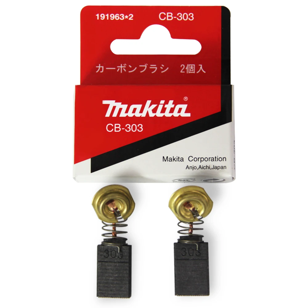 1 Pair Geunuine Makita Carbon Brushes CB303 Replacement