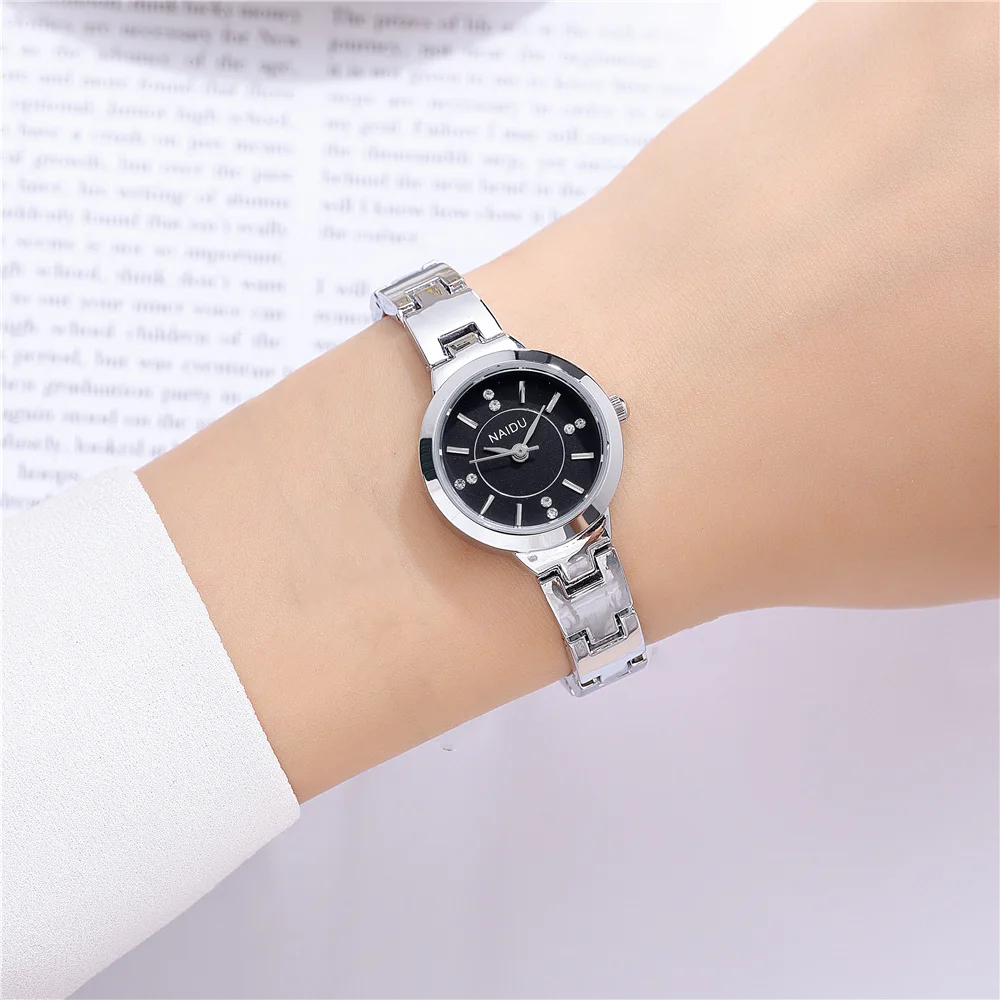 fashion small dial rhinestone quartz women lady bracelet watch 2