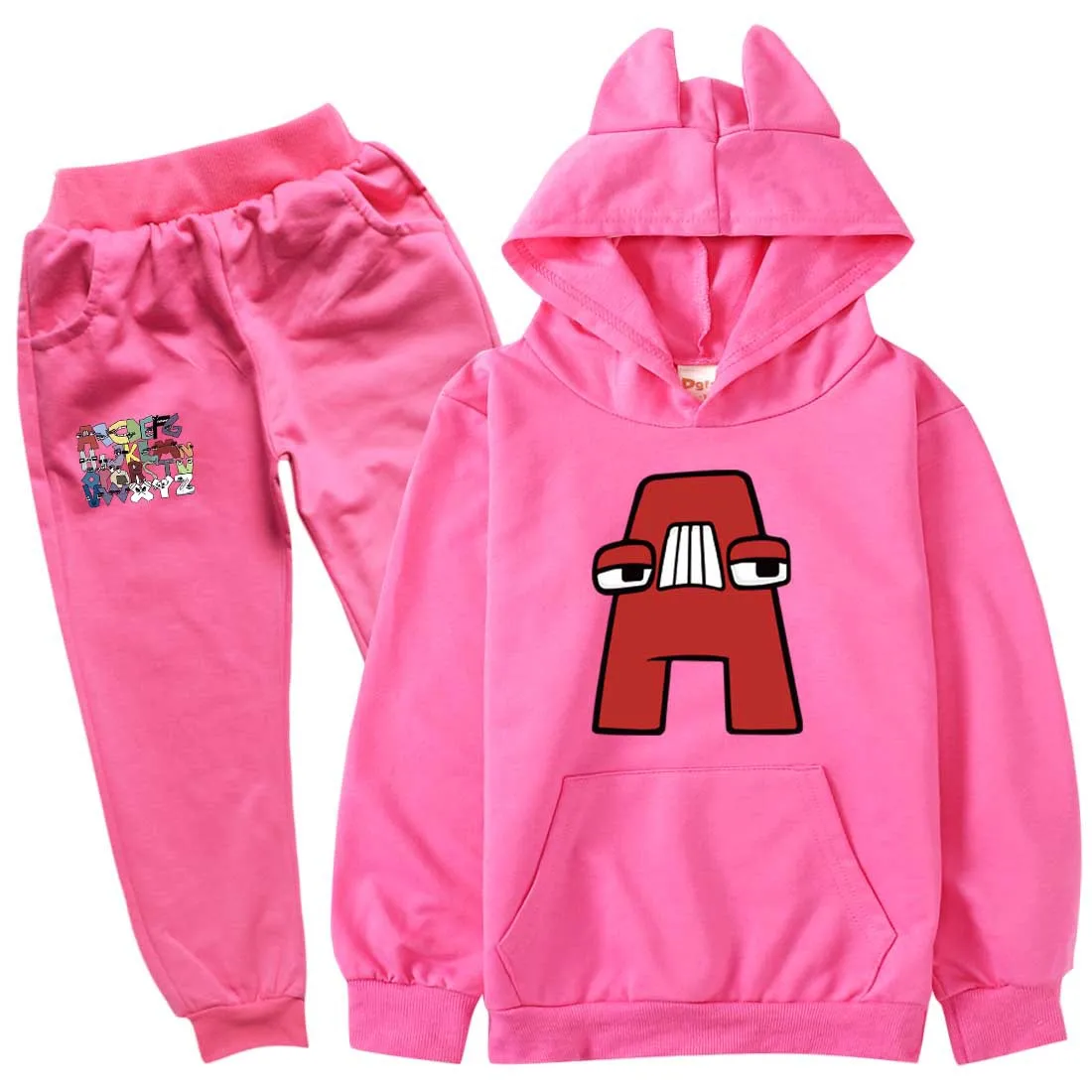 

Alphabet Lore Kids Clothes Baby Girls Boys Long Sleeve Hoodies T Shirt+Pants Set Winter Outfits Children Christmas Clothes Set