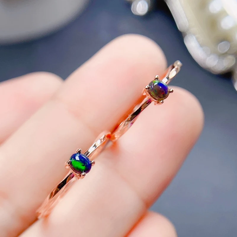 Natural Black Opal Rings for women silver 925 jewelry luxury gem stones 18k gold plated free shiping items Party Gifts Natural Black Opal Rings for women silver 925 jewelry luxury gem stones 18k gold plated free shiping items Party Gifts