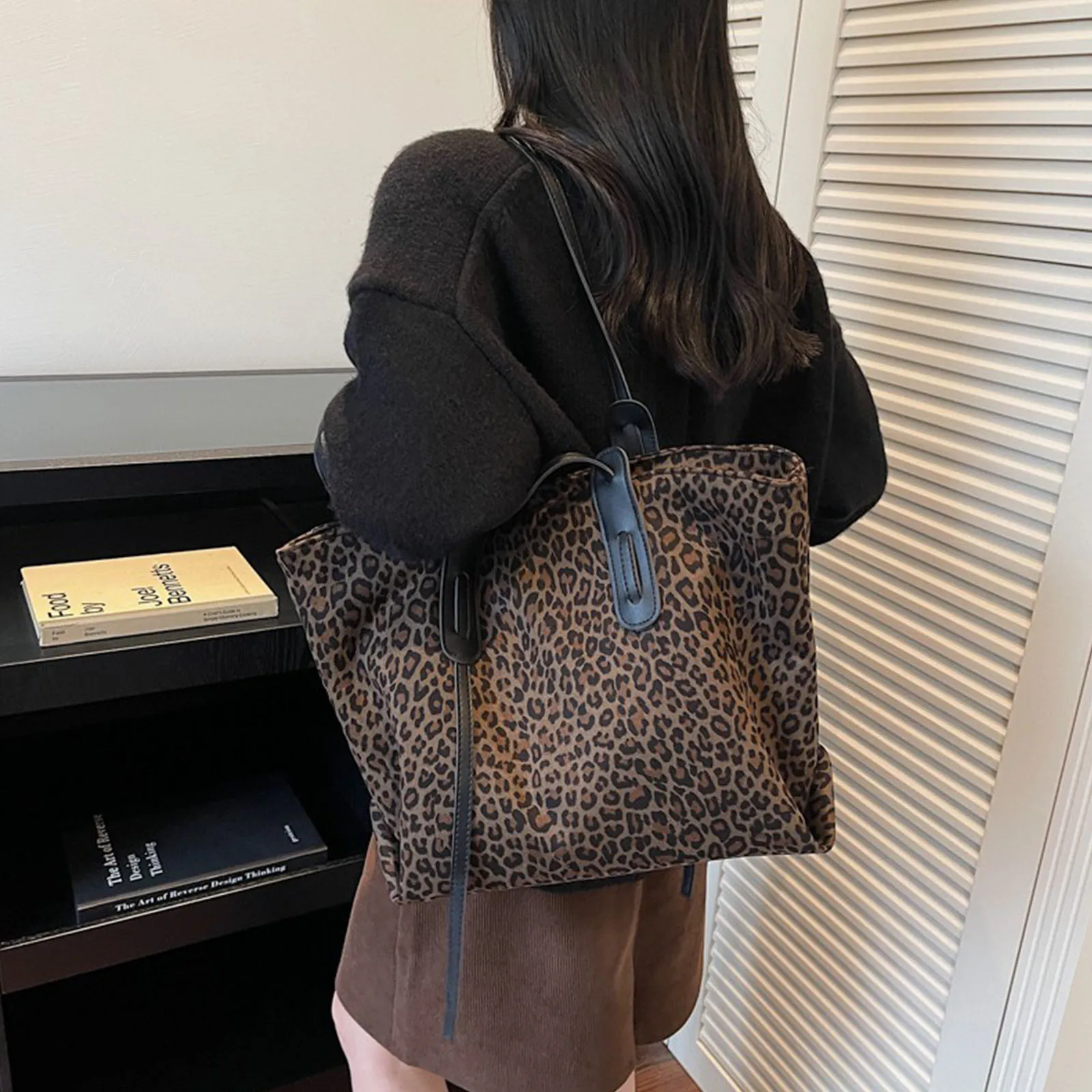 Cheetah Leopard Print Work Bag Large Capacity Travel Satchel Tote Purse Handbag for Women Travel Shopping & Daily Use