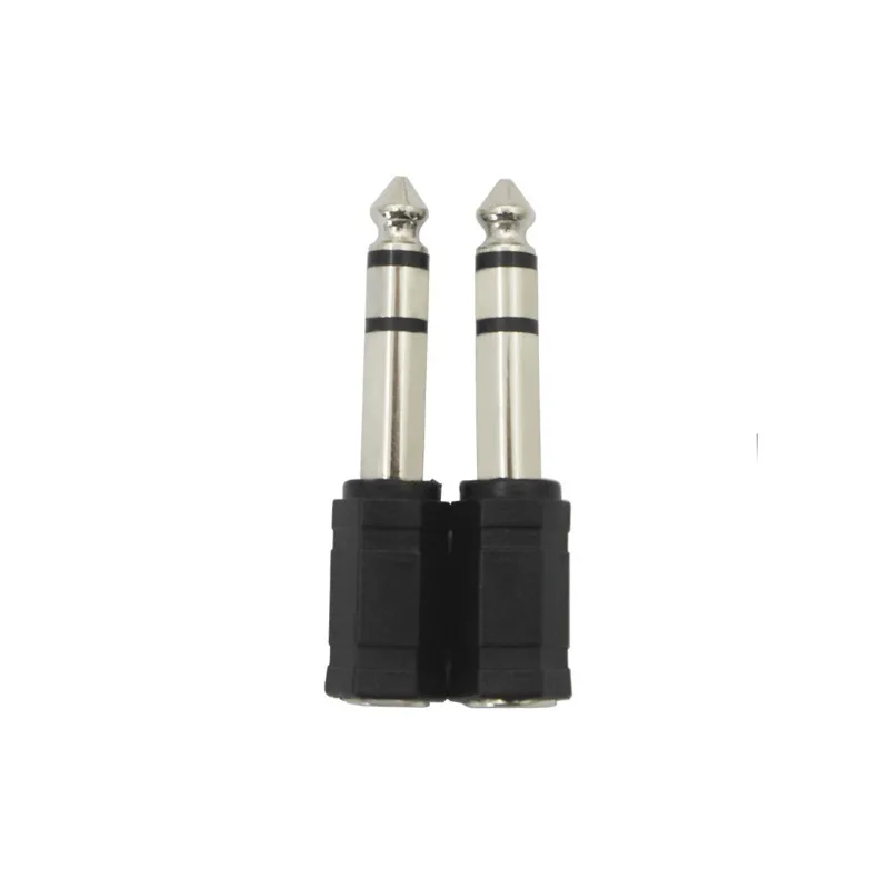 

6.35mm 6.5mm 1/4" Mono Male To 3.5mm 1/8" Female Connector 2 Pole 3 Pole Jack Audio Speaker Terminal Plug Headphone Adapter