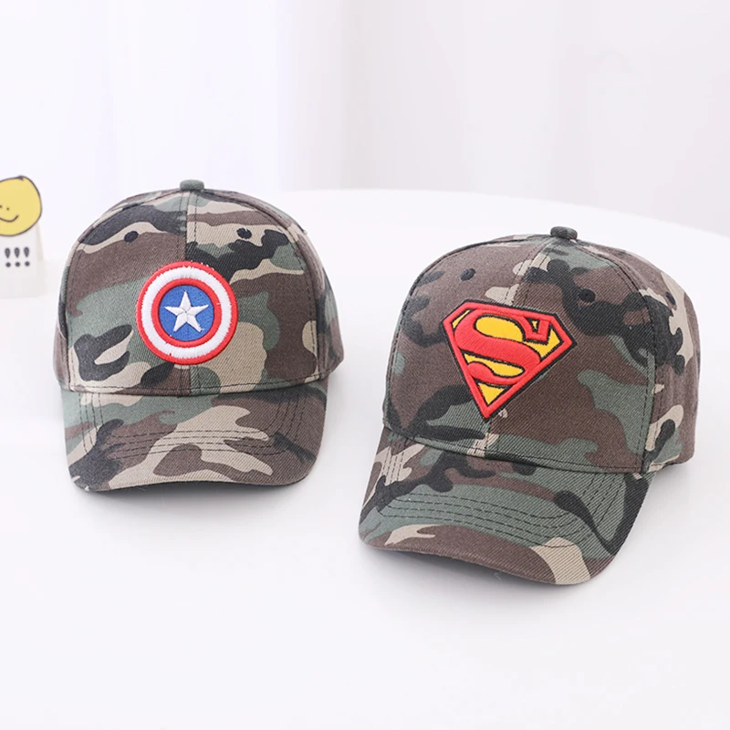 Autumn Disney Anime Spiderman Baseball Cap For Children Outdoor Kids Camouflage Caps Boys Cartoon Embroidery Hip Hop Sun Hat 5