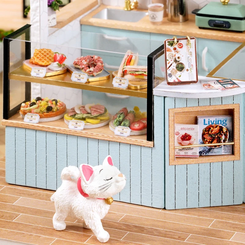 DIY Miniature Doll House 3D Puzzle Building Assembly Kit Room Toys Home Bedroom Decorations Furniture DollHouses