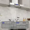 900 CFM Range Hood Stainless Steel 36 inch Kitchen Hood Vent With 4 Speeds Touch Panel Control LCD Display and Remote / 2 P 2