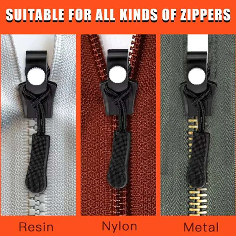 10/15Pcs Zipper Repair Kit Universal Instant Zipper Repair Replacement Fix Sliding Teeth Head For 3 Different Size