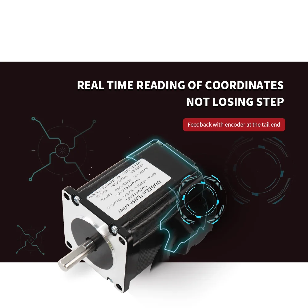 폐쇄 루프 스테퍼 모터 NEMA23 57EH56A4001 4.0A 2.0V 실시간 좌표 판독, 스텝 손실 없음, 안정적인 작동