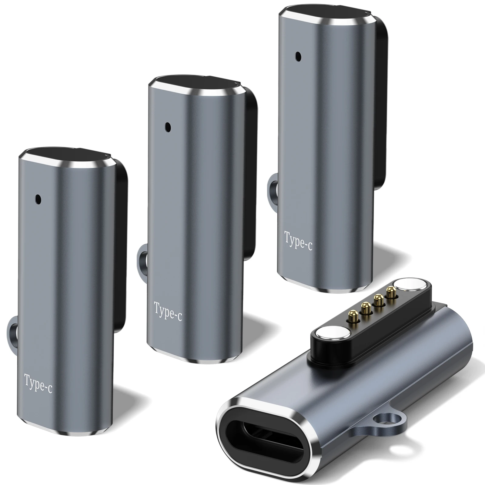 Type C to Watch Charger Magnetic Charging Adapter Connector for Pitch 7.62mm 2Pin/4Pin Smart Watch/Bone Conduction Headphone