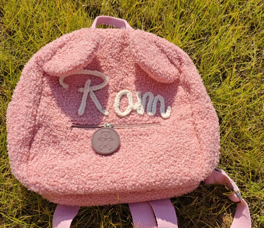Customized Teddy Bear Backpack Handmade Name Children's School Backpack Children's Day Party Gift Birthday Bag Personalized Name 1
