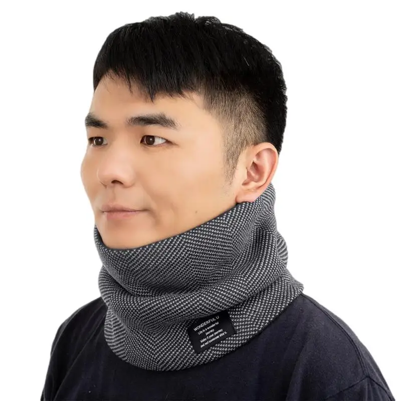 Cold Weather Neck Warmer Winter Warm Scarf Knitted Fleece Warmer With Various Colors Ski Tube Scarf Neck Snood For Men