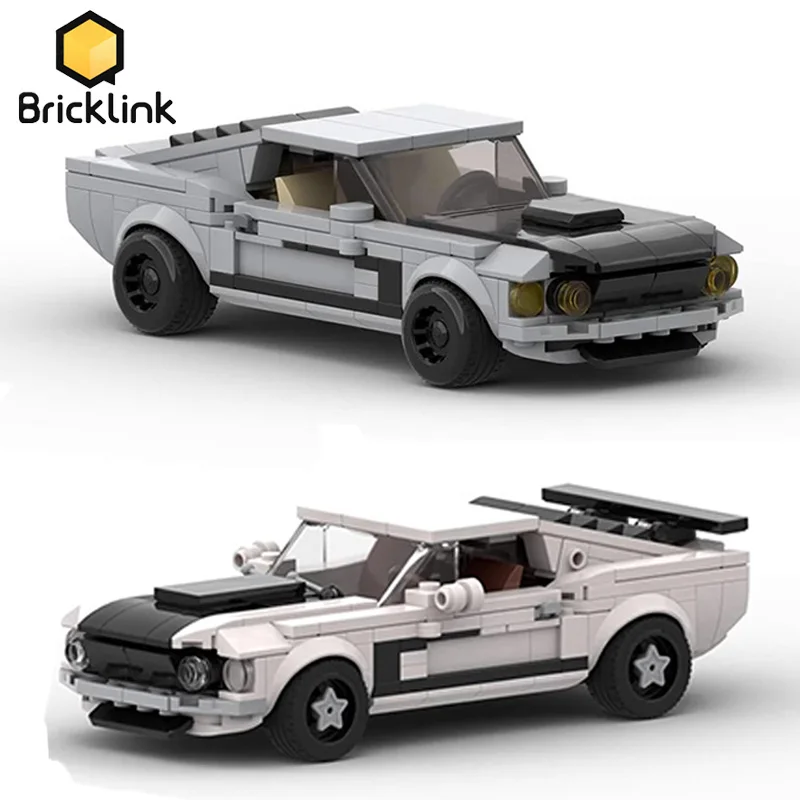 Bricklink Moc Technical Car Ford Gt Raptor Mustang Boss Shelby Gt500 Focus Speed Champions Set Building Blcoks Kid Toys Gift