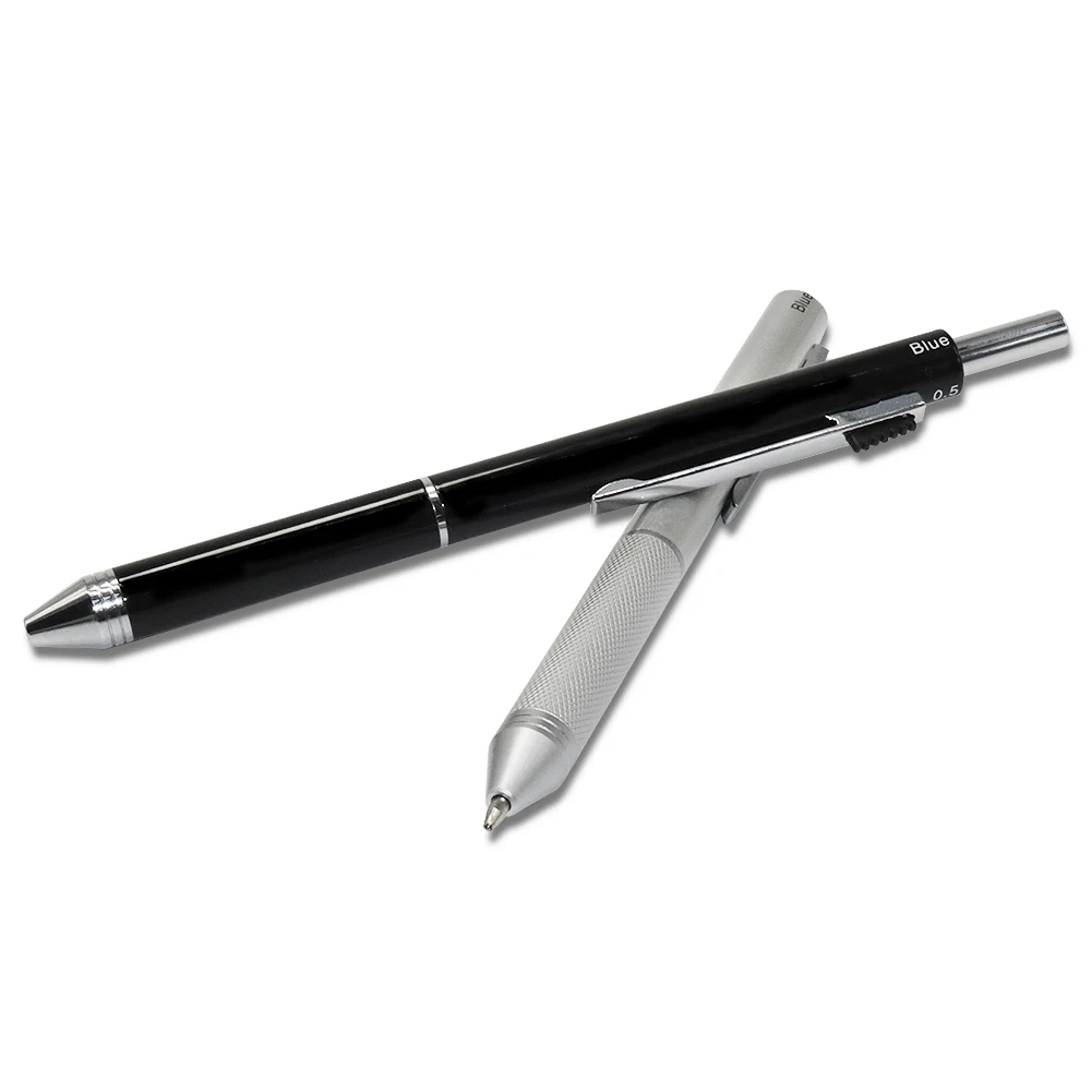4 in 1 Multifunctional Metal Pen 0.5mm Ballpoint Pen Low Center Of Gravity Press Automatic Pencil School Office Gift multifunction pen mechanical pencil ink ballpoint pen