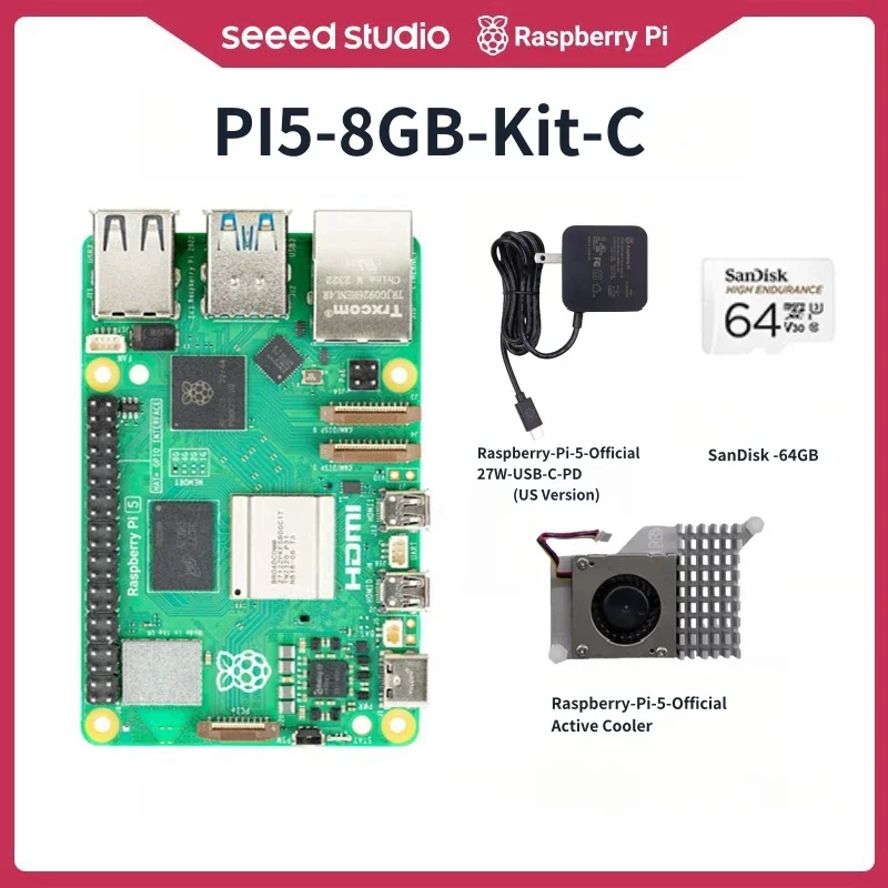 ミニPC Raspberry Pi 5 16GB RAM Raspberry pi5 8gb 16gb 4gb 2gb kit portátil mini computador, 2.4
