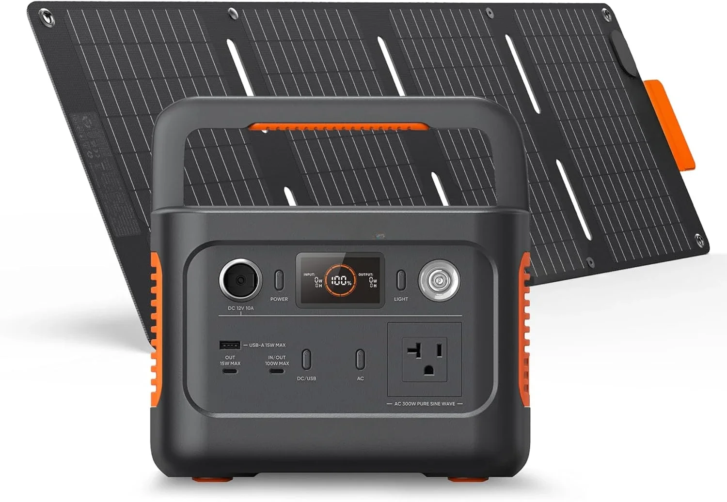 Solar Generator 240 v2 and 40W Mini Solar Panel 2024 New Version, 256Wh LiFePO4 Battery, 300W AC & 100W USB-C Output