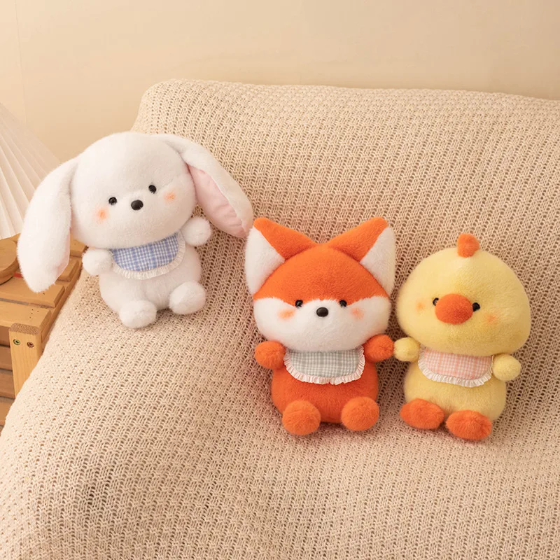 

Kawaii Cartoon Big Ear Bunny Red Fox Lovely Chick Plush Toys Cute Stuffed Animal PlushIe Doll for Baby Kids Appease Toy Gifts