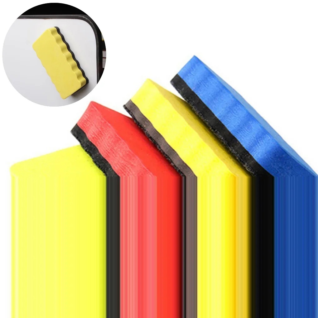 1PC Magnetic Blackboard Chalkboard Whiteboard Eraser Cleaner Dry Wipe Marker Pen Duster White Black Chalk Board Muti Color magnetic whiteboard pen pencil erasers