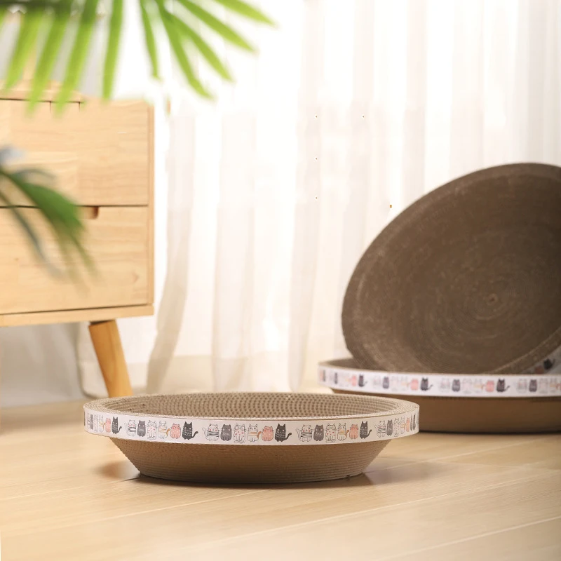 Title 2, Corrugated Cat Scratcher Cat Scrapers Round Ova...