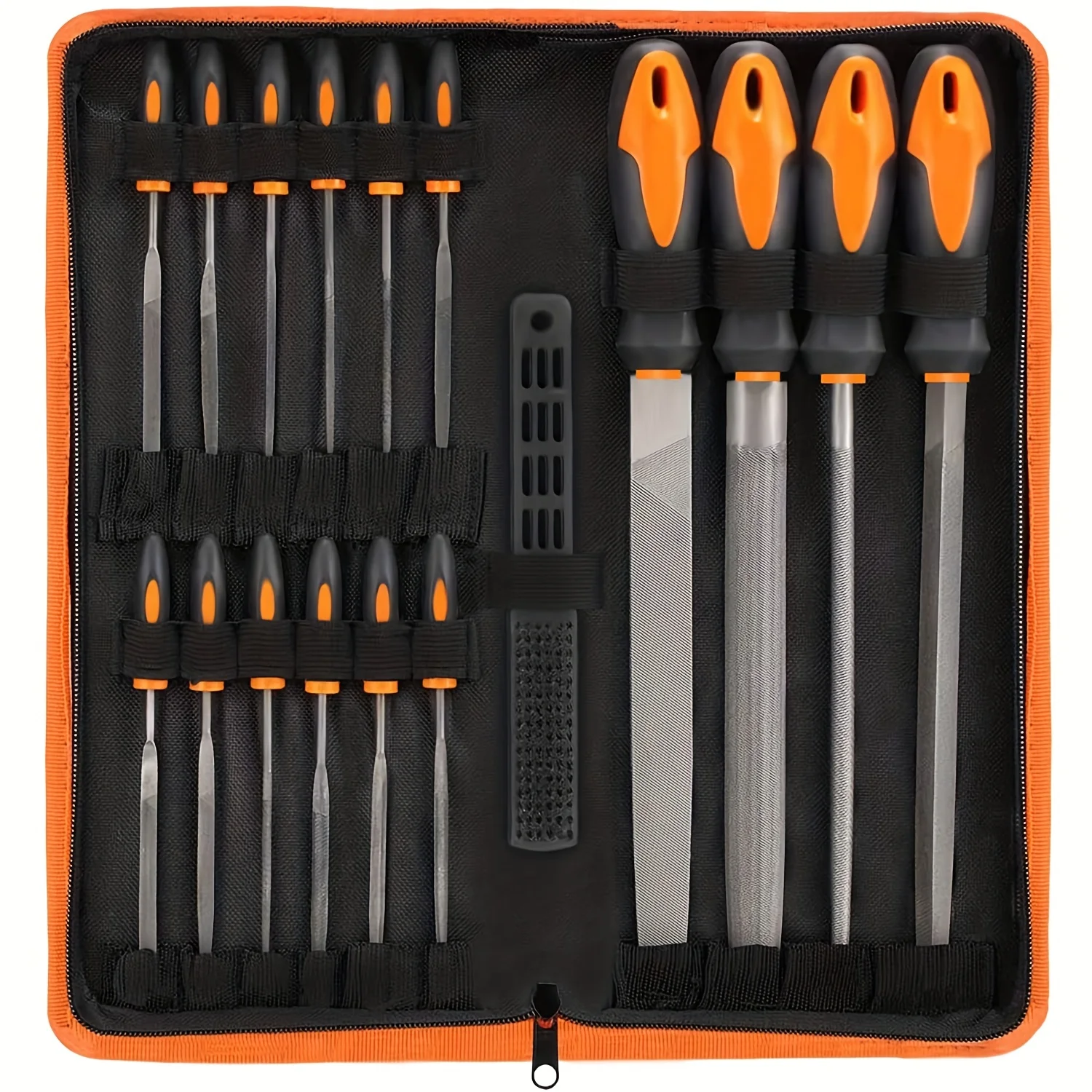 Metal File Rasp Set Grade Forged Alloy Steel Half-round/Round/Triangle/Flat Large Tool Needle Files and A Pair of Electric Files