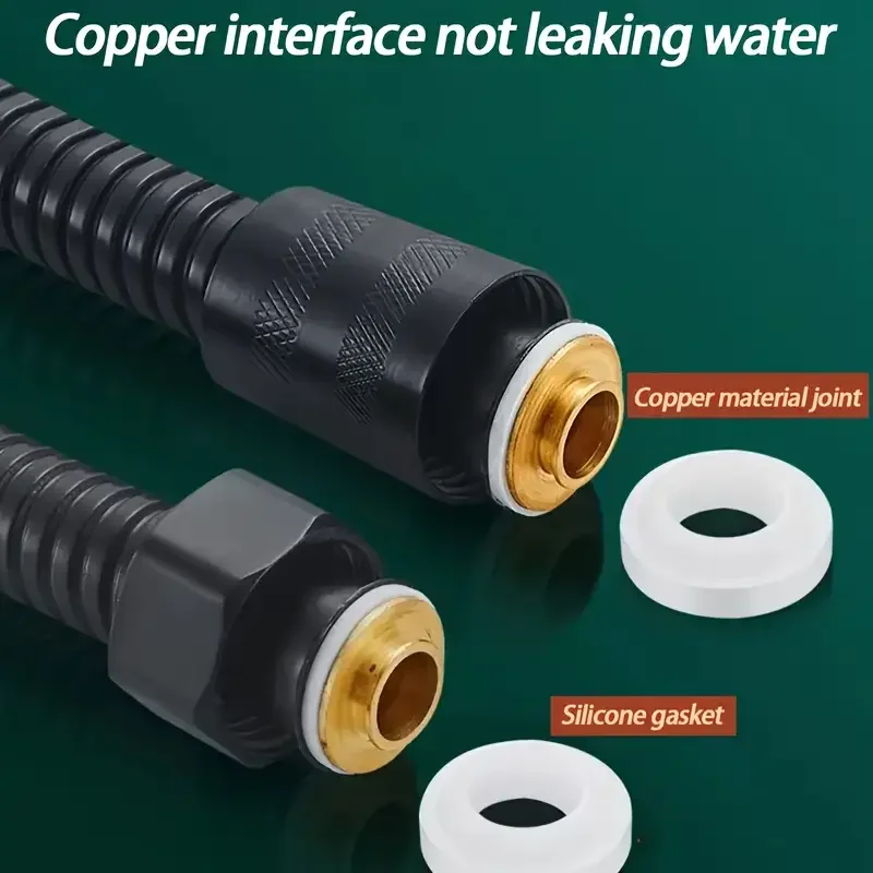 1Set Premium SUS304 Stainless Steel Handheld Bidet Sprayer with High-Pressure Shower Head, 59-inch Hose and Wall Mount Bracket