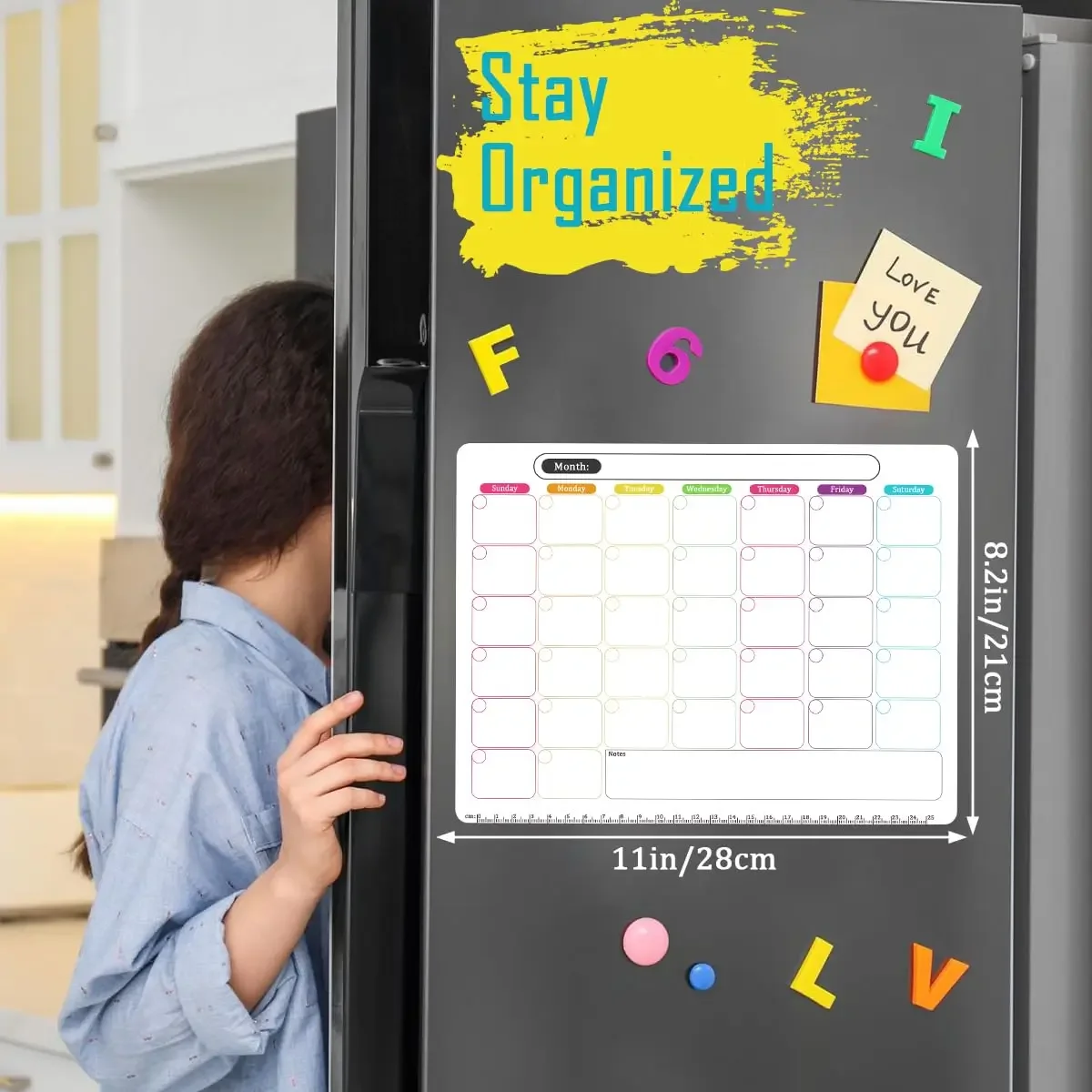 Magnetic Fridge Calendar Magnetic Fridge Magnets Magnetic Fridge Stickers Magnetic Fridge Board Fridge Magnetic Whiteboard Calendar Dry Erase Calendar Refrigerator Fridge Magnets Monthly Magnet